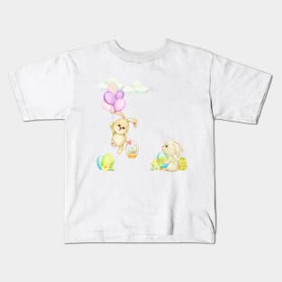 Beautiful bunny design for children and baby clothing for Easter or to decorate a nursery. Kids T-Shirt